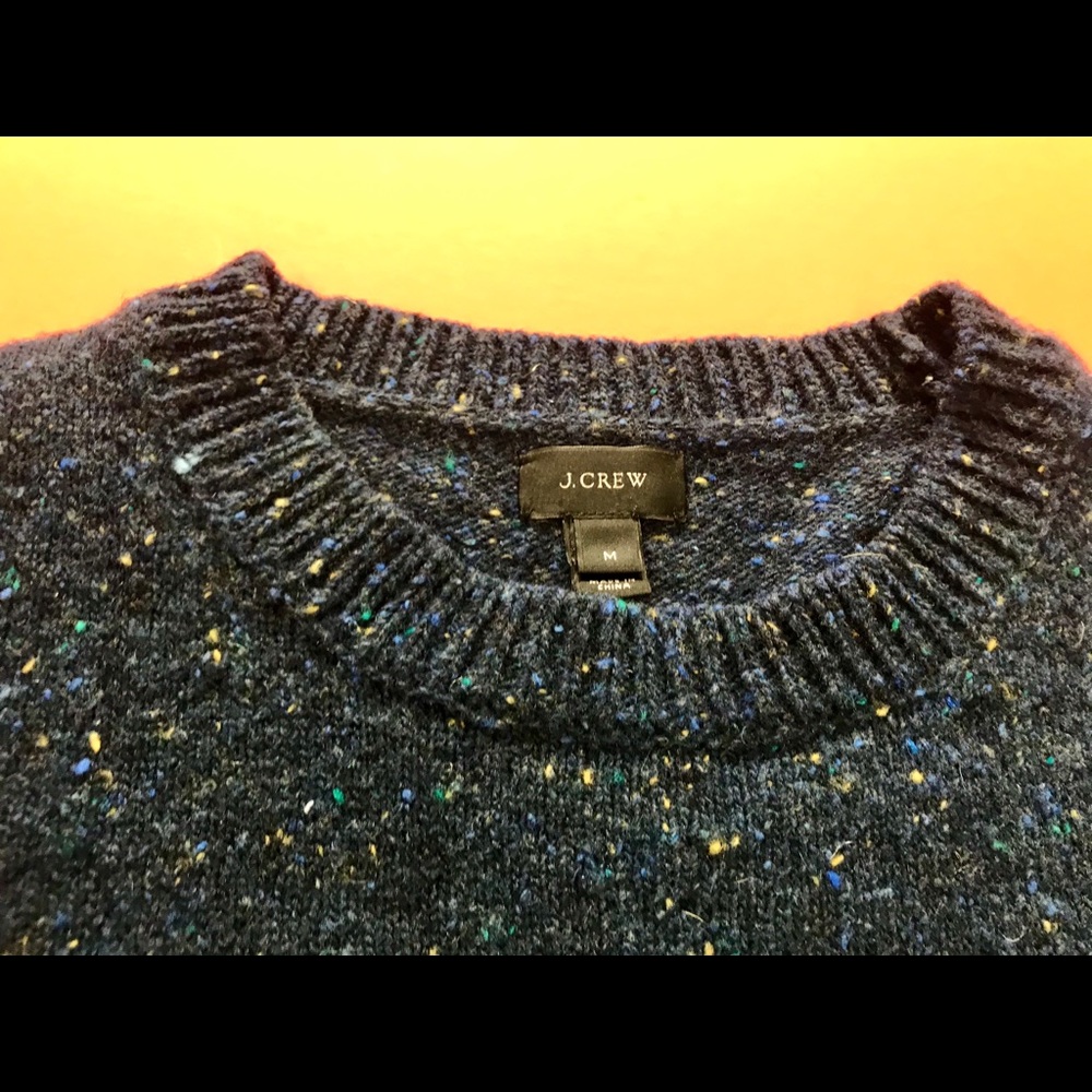men’s J.Crew Donegal Lambswool sweater, Sz-M, Blue